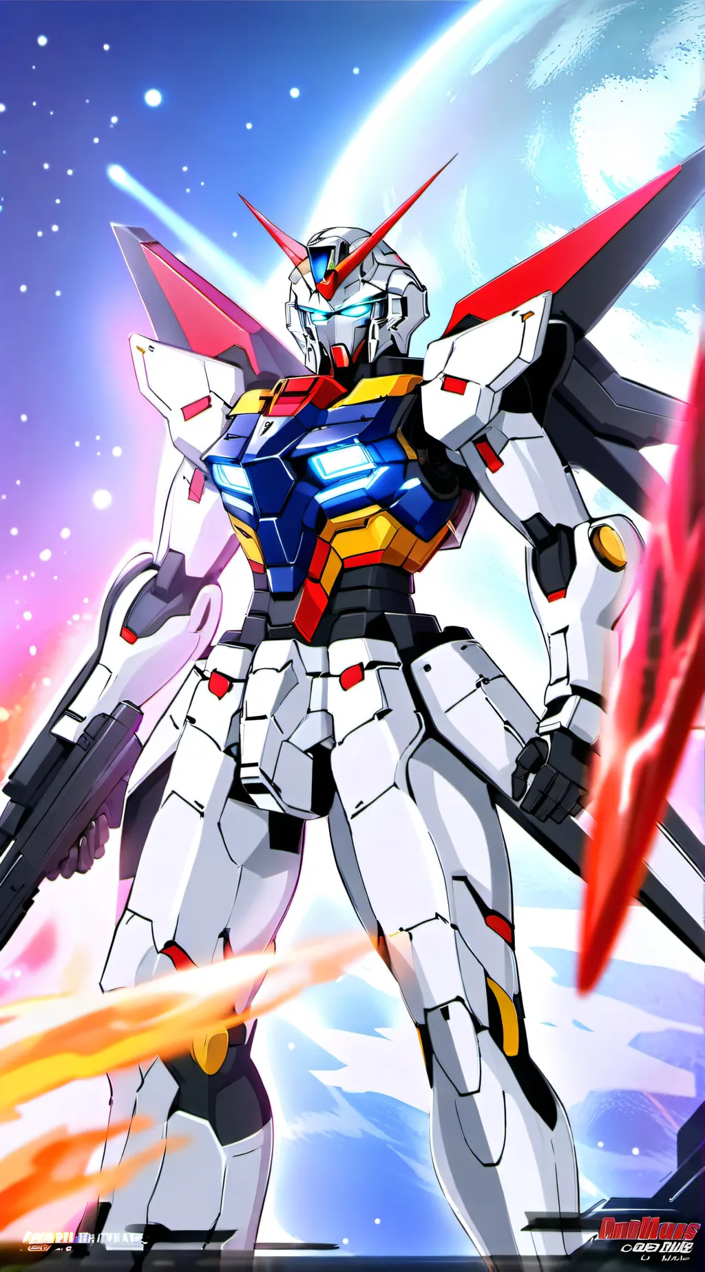 ai character: Strike Gundam  background