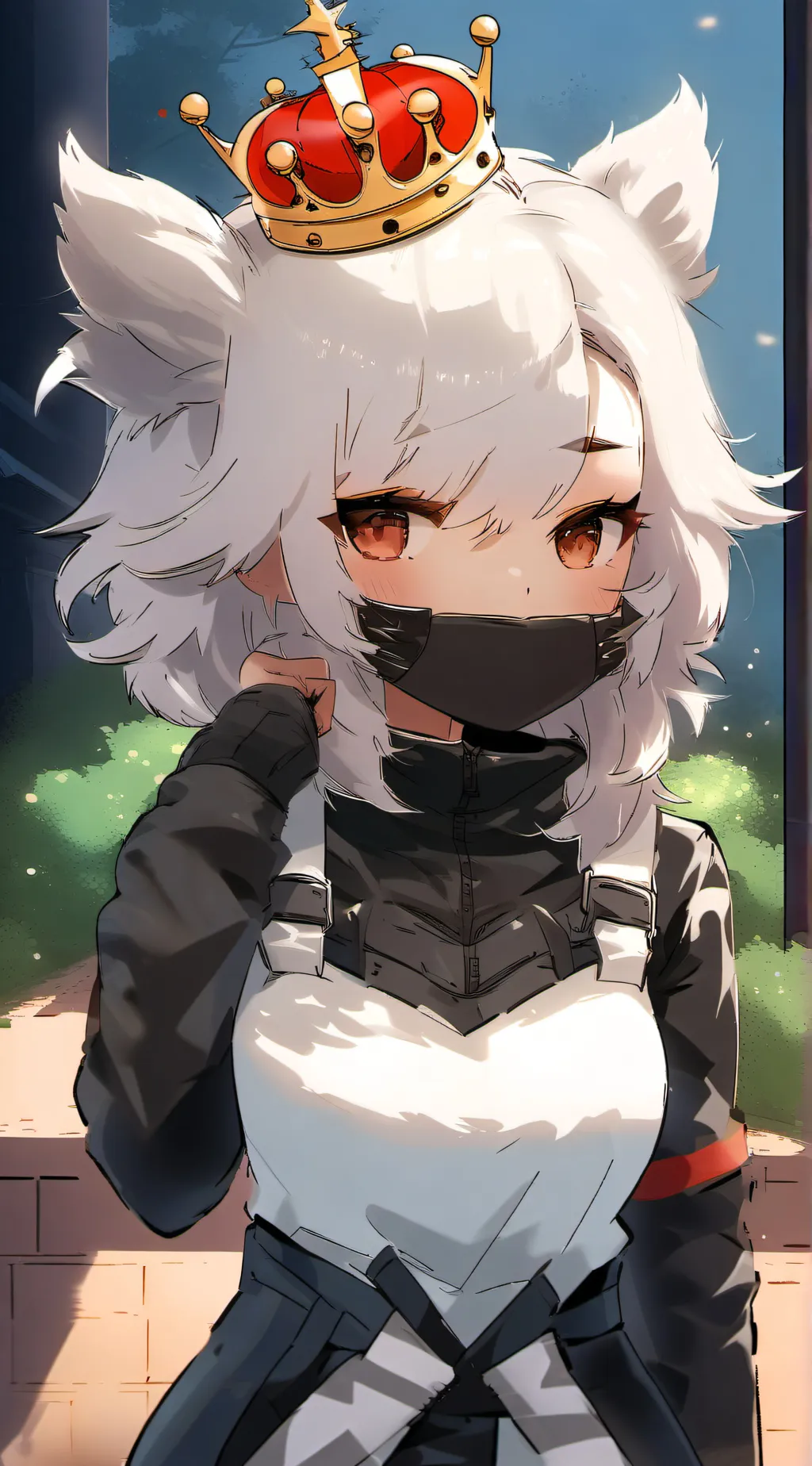 ai character: Latex beast ￼ background
