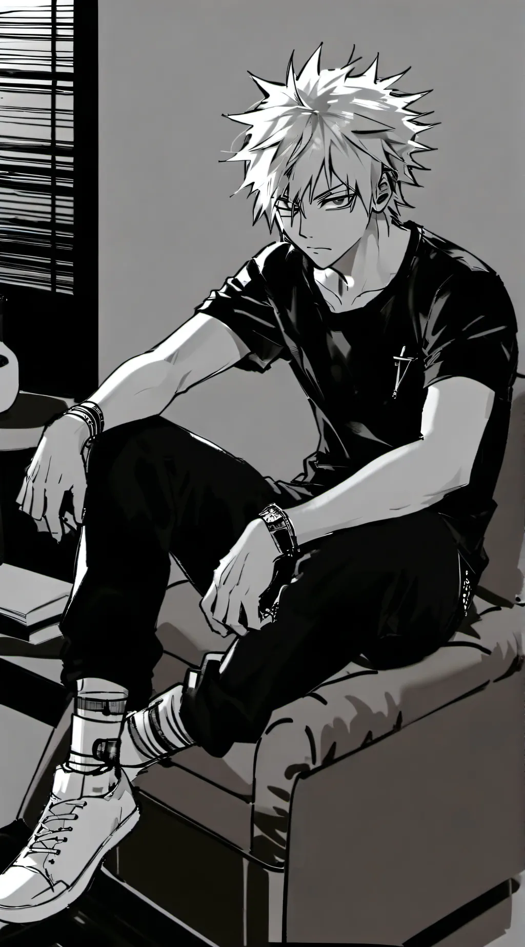 ai character: Bakugo  background