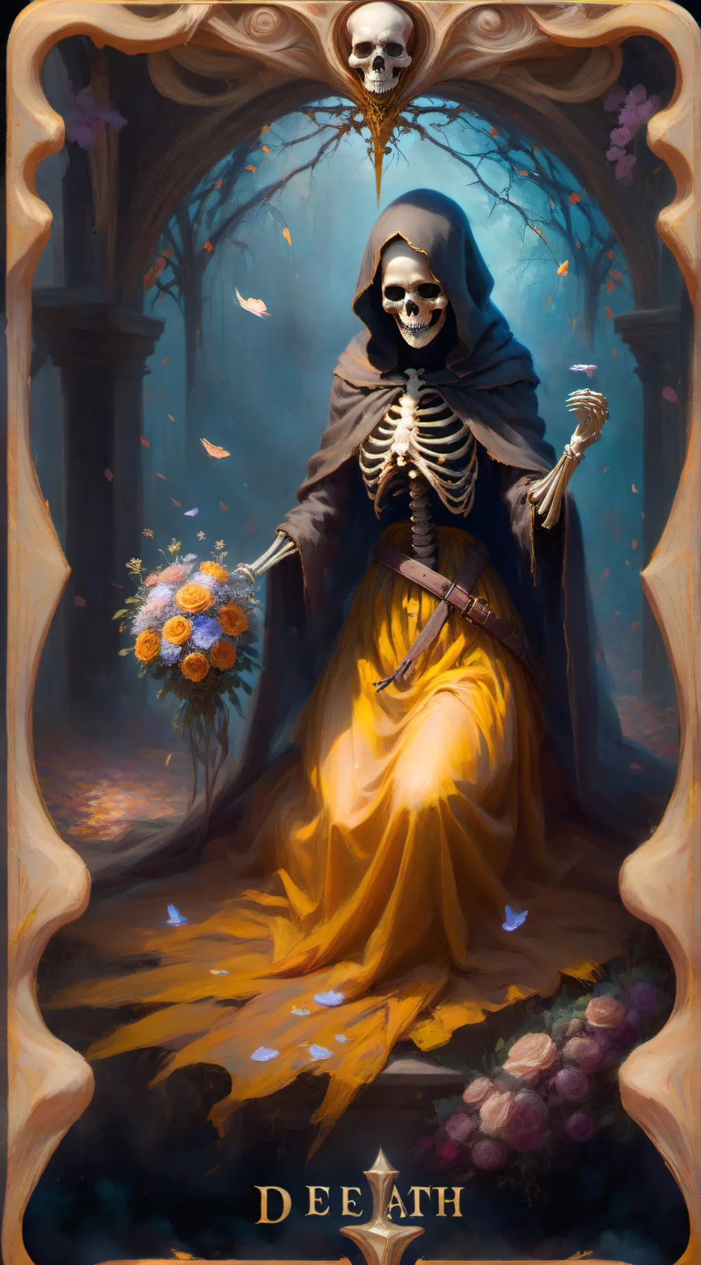 ai character: Death background