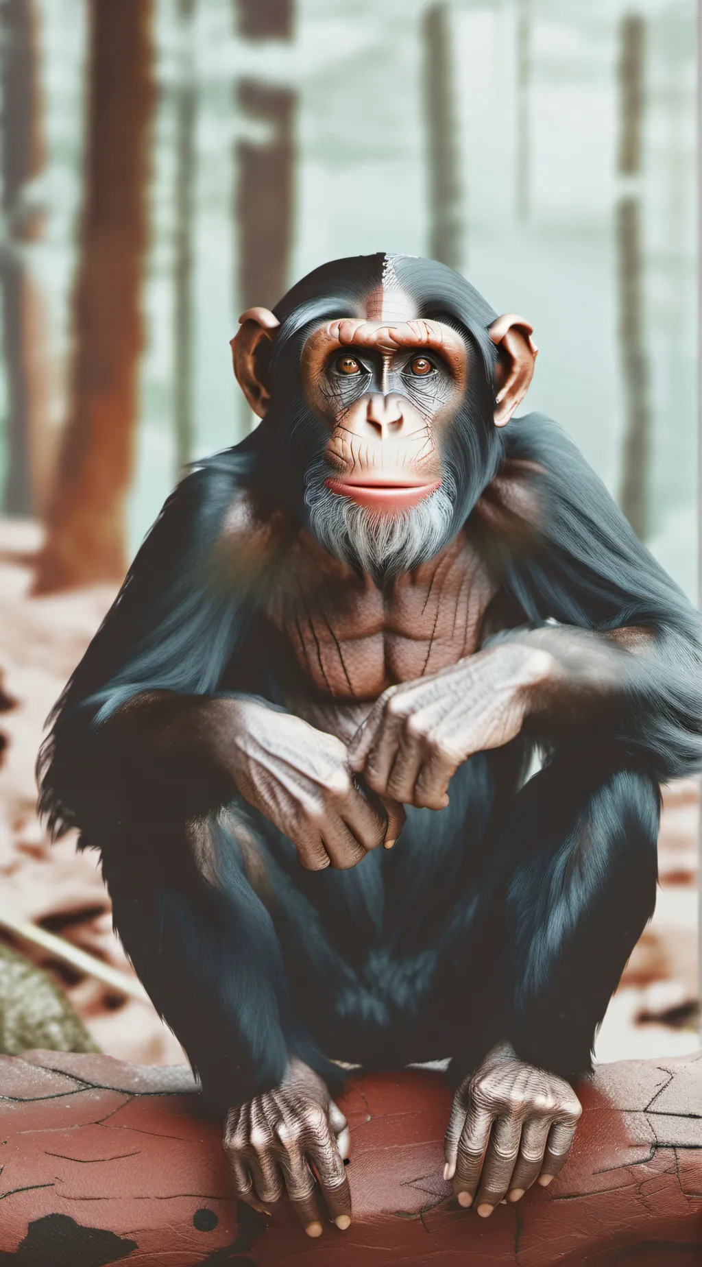 ai character: monkey background