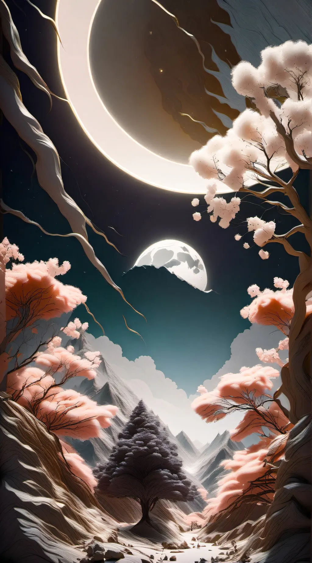 ai character: The moon background