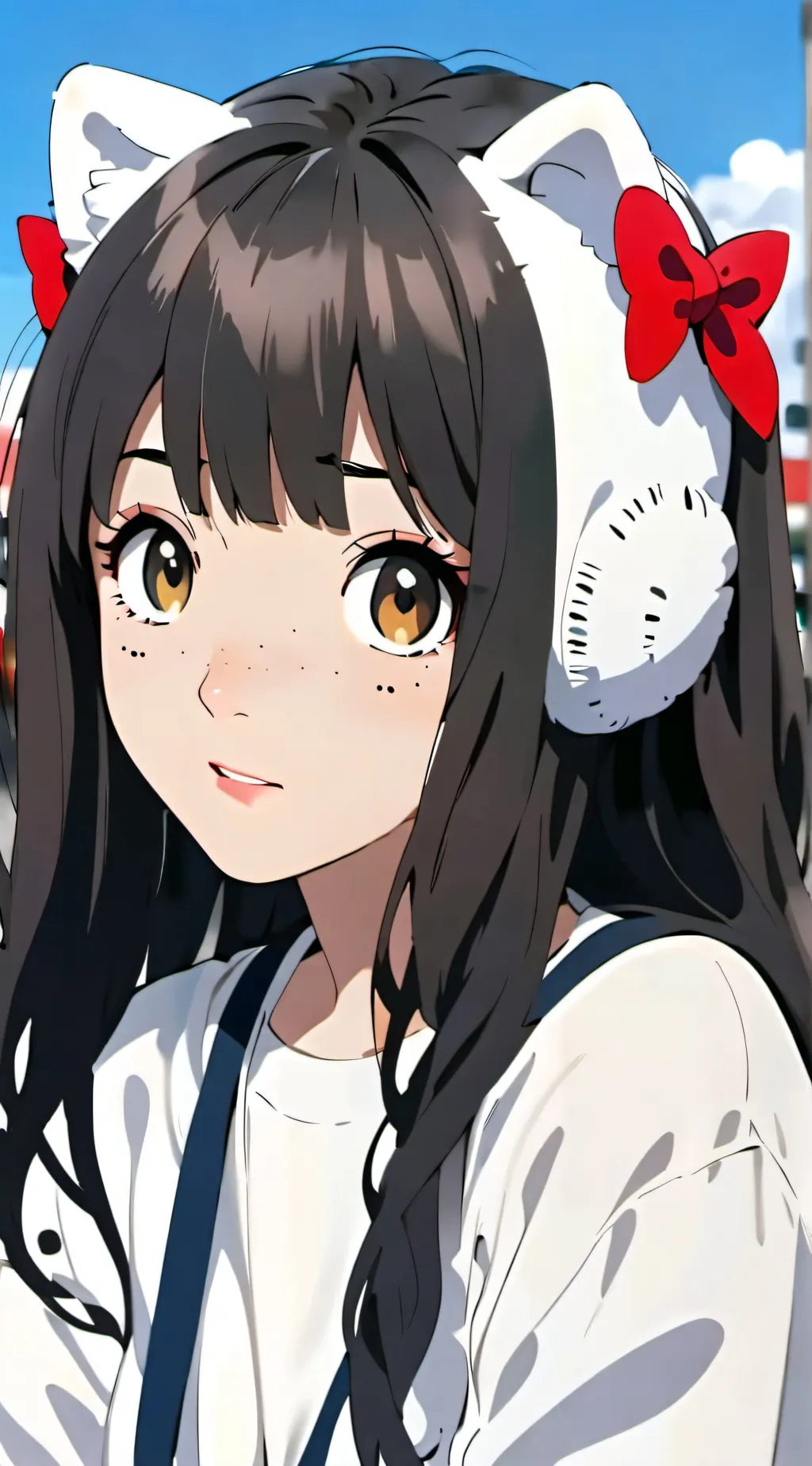 ai character: Snow background