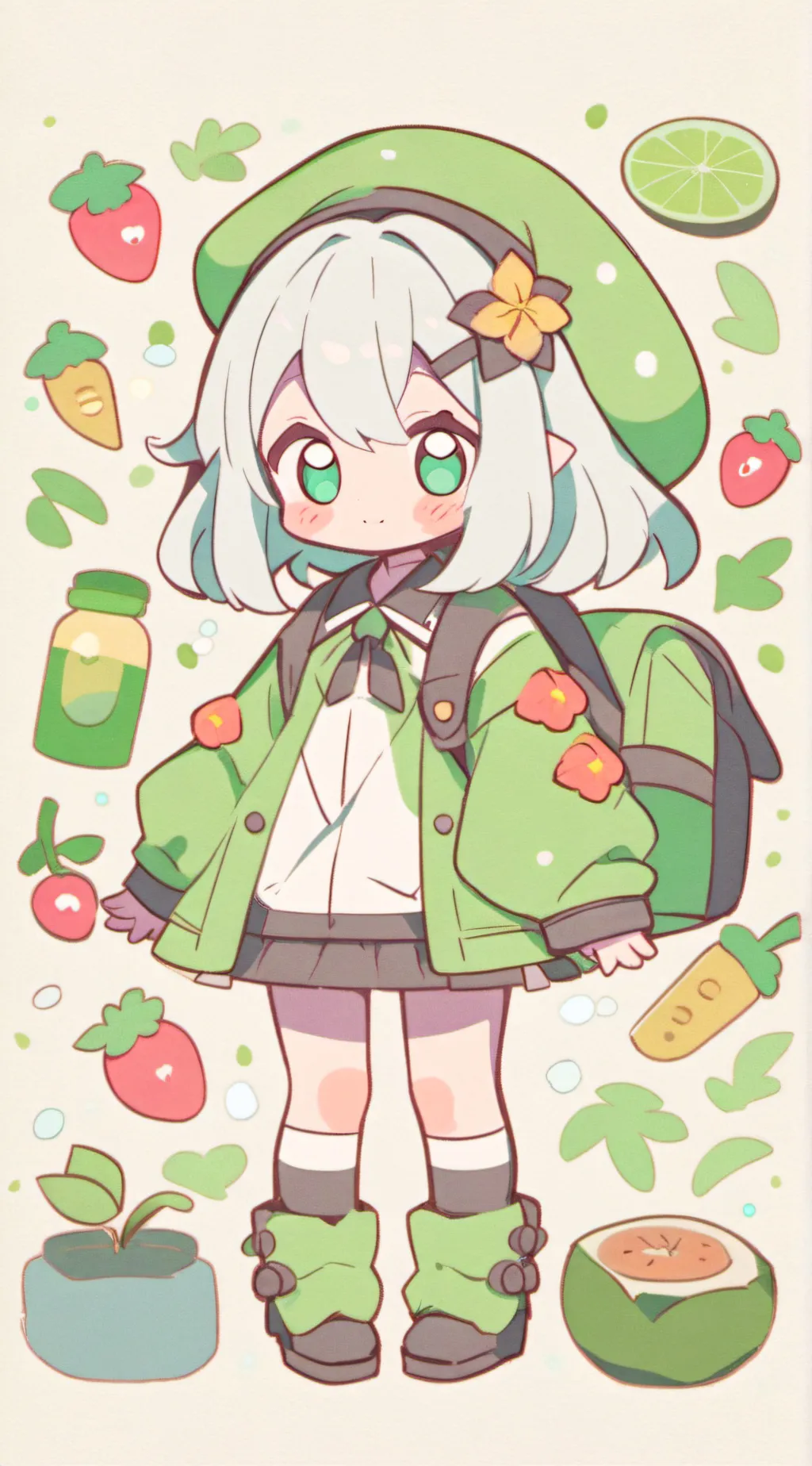 ai character: Chibi Y/N MHA background