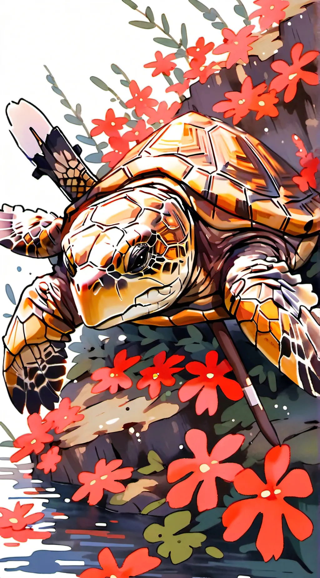 ai character: roast turtle background