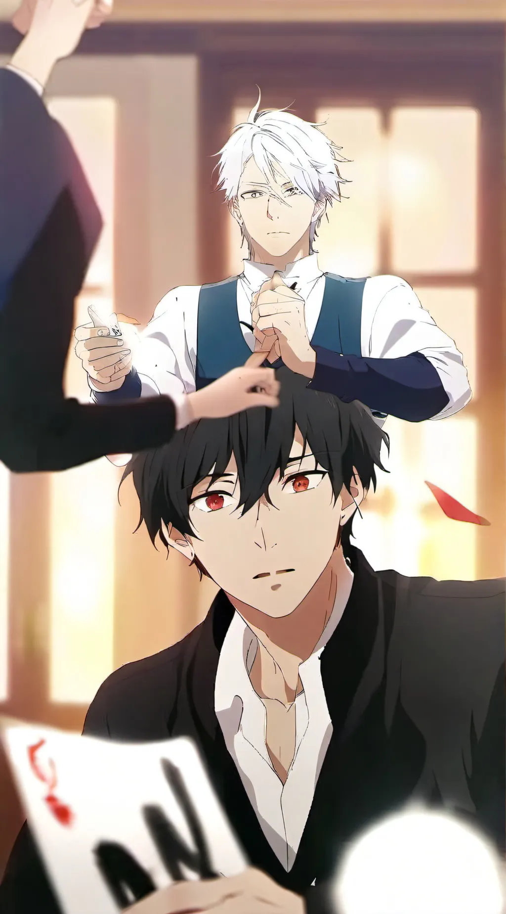 ai character: Satosugu break up background