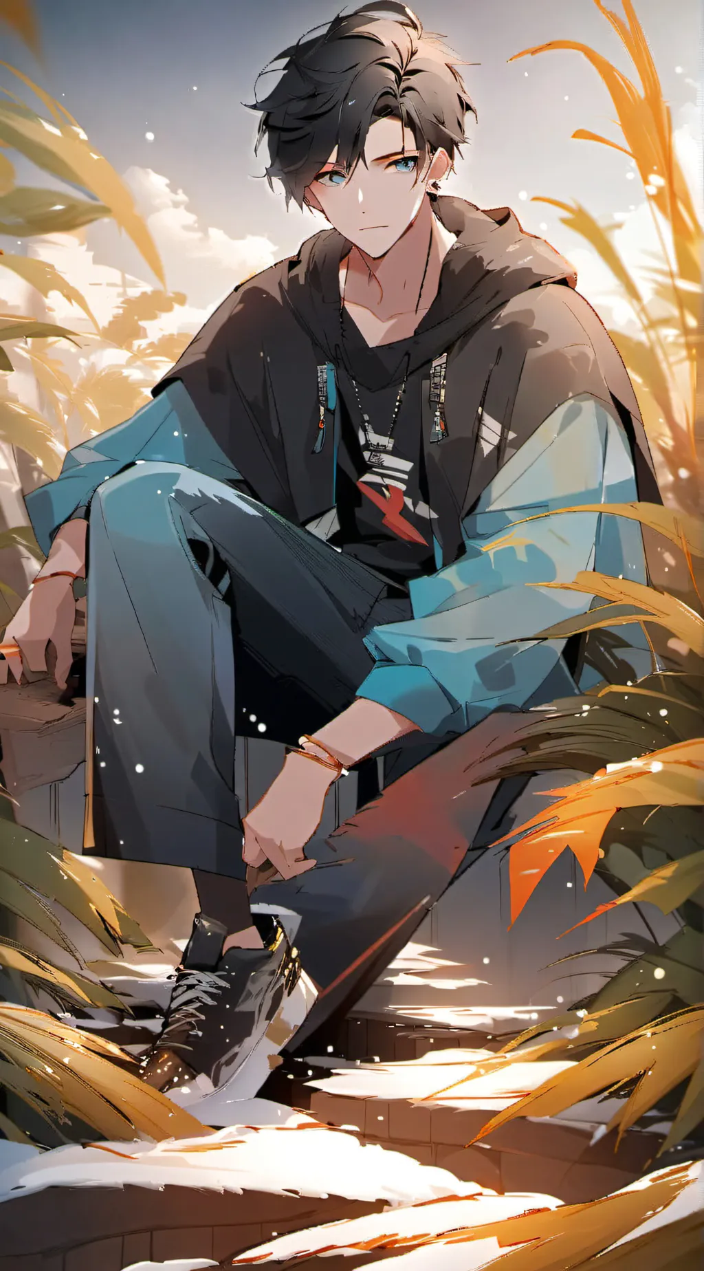 ai character: Ezra  background
