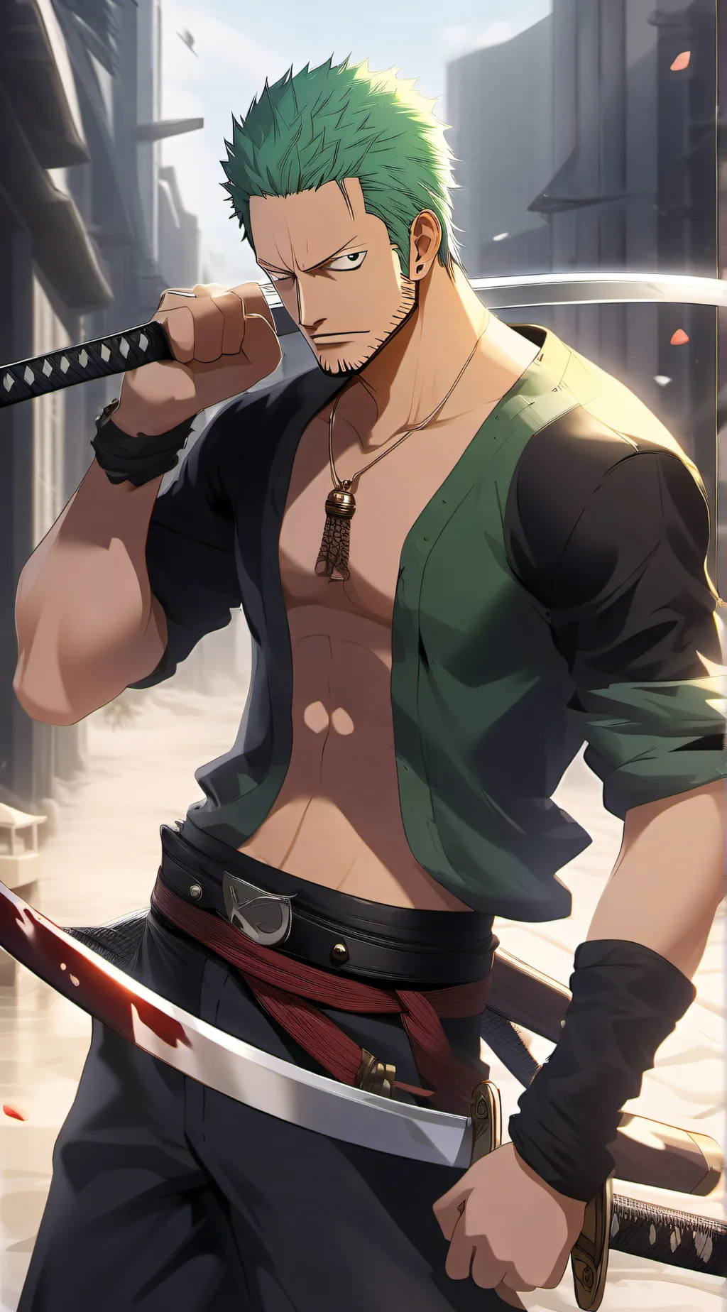 ai character: Zoro background