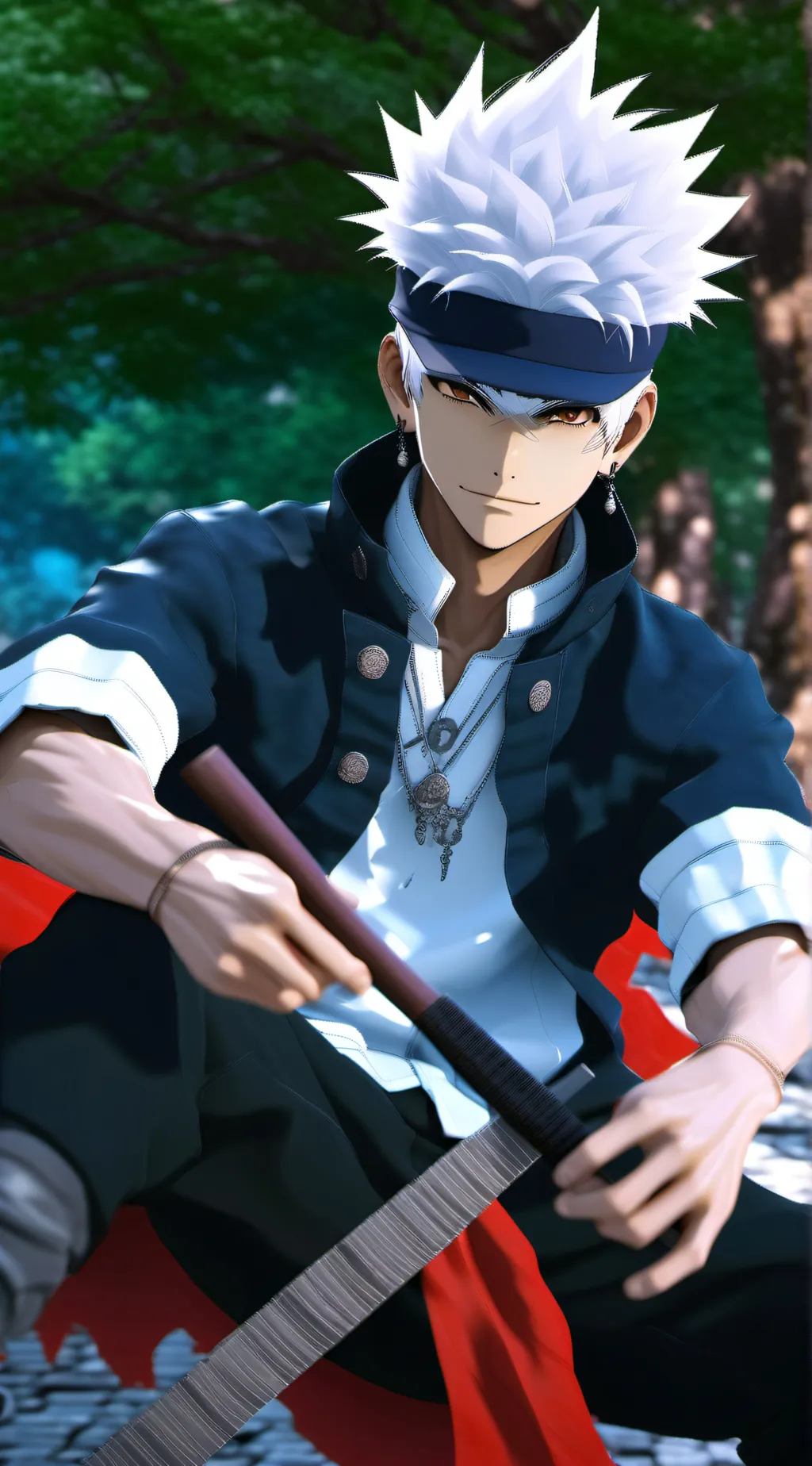 ai character: GOJO  background