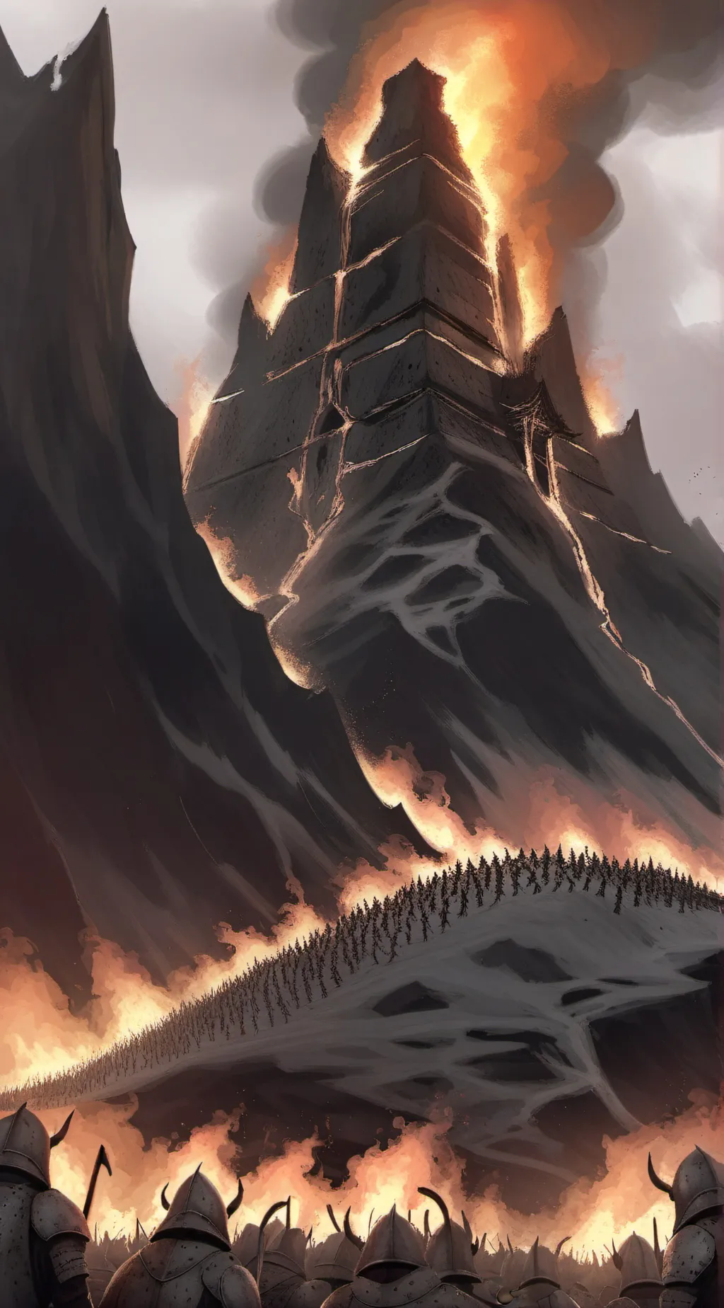 ai character: Lava kingdom background