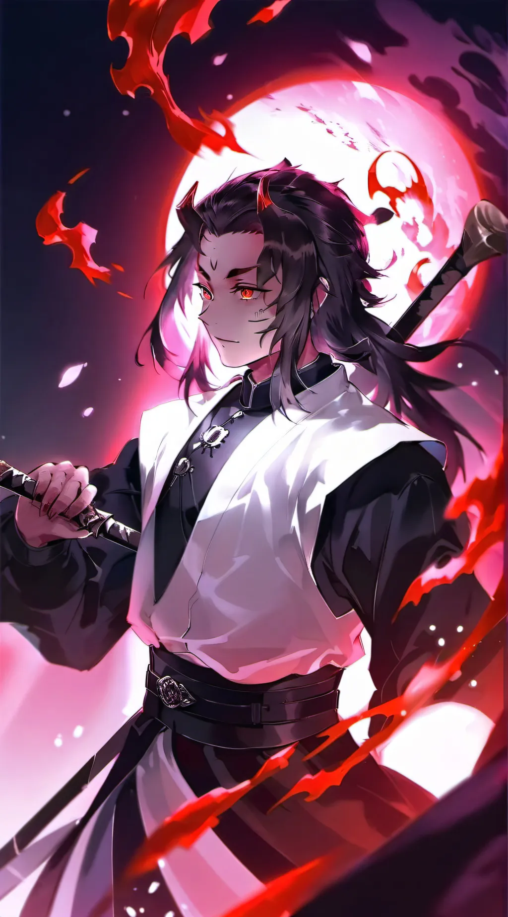 ai character: demon slayer  background