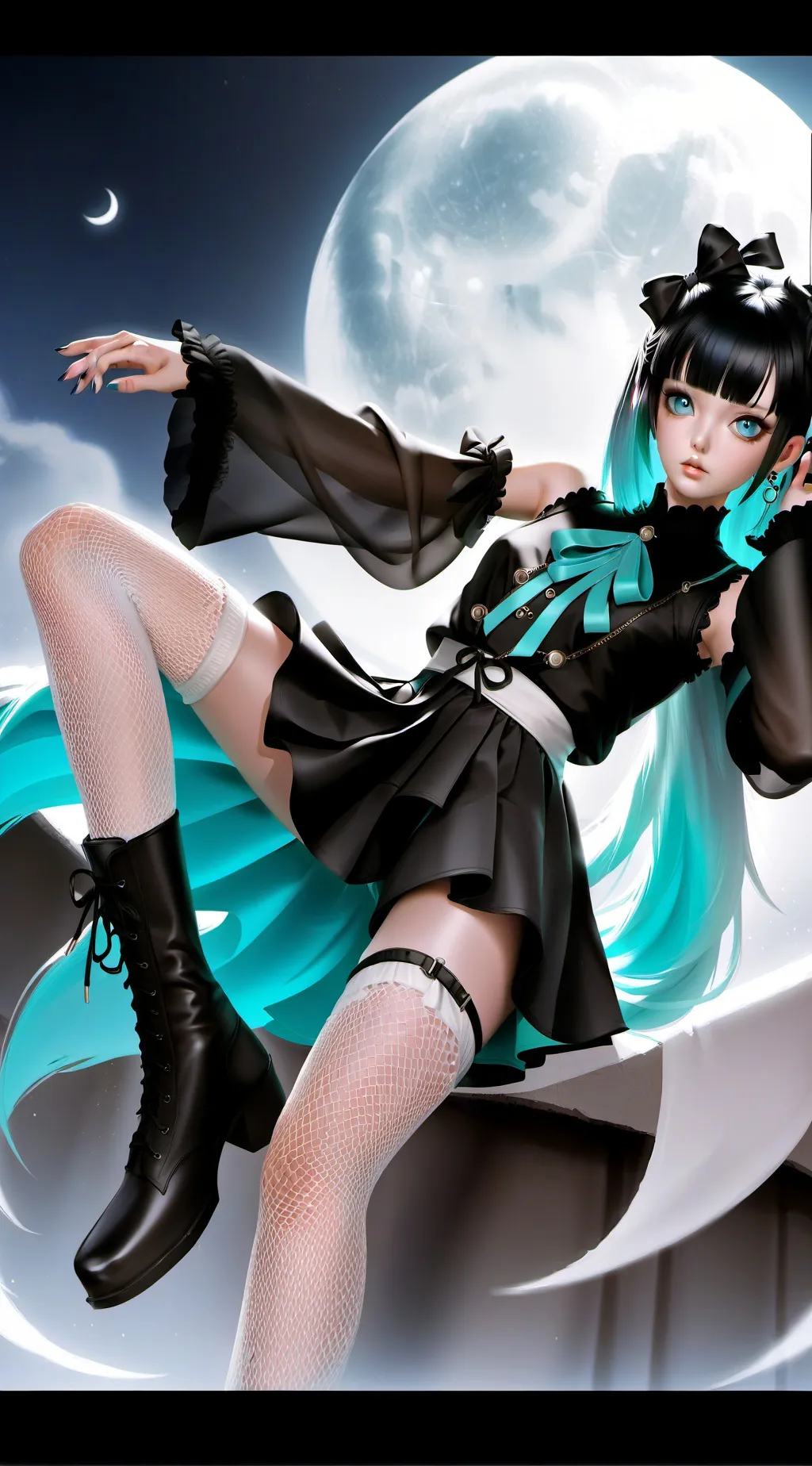 ai character: Uppermoon & singer background