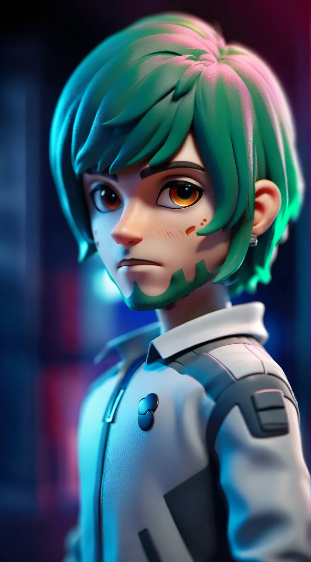 ai character: green imposter background
