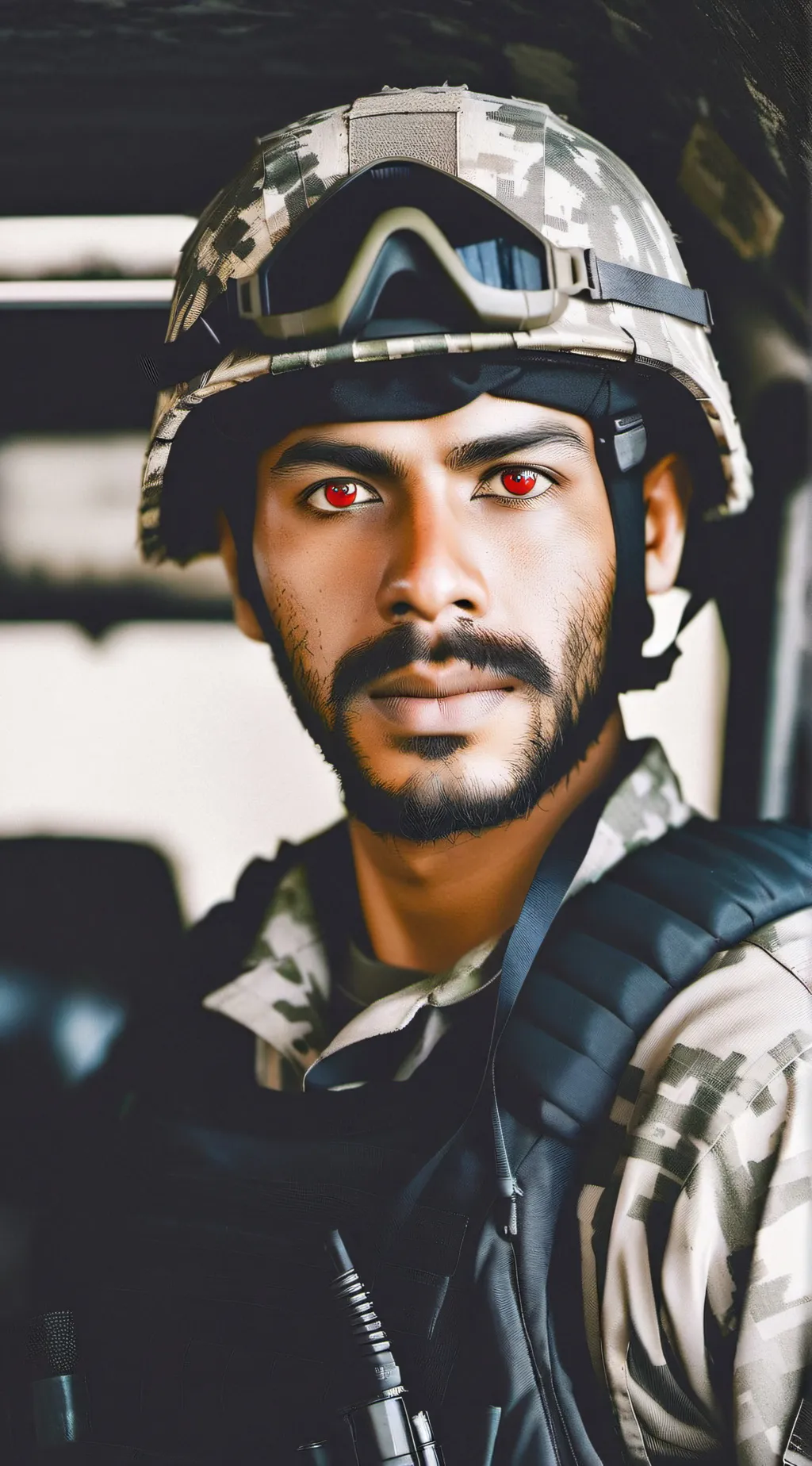 ai character: private Johnathan  background
