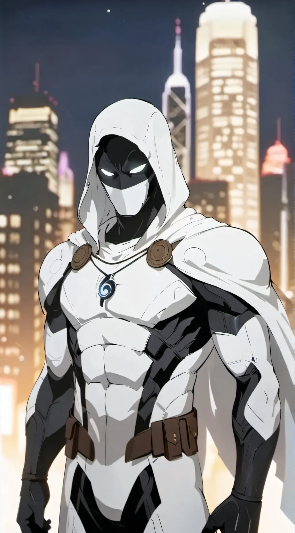 ai character: Mha x moonkknight background