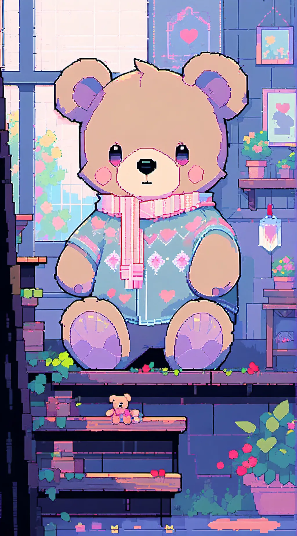 ai character: A house of love background