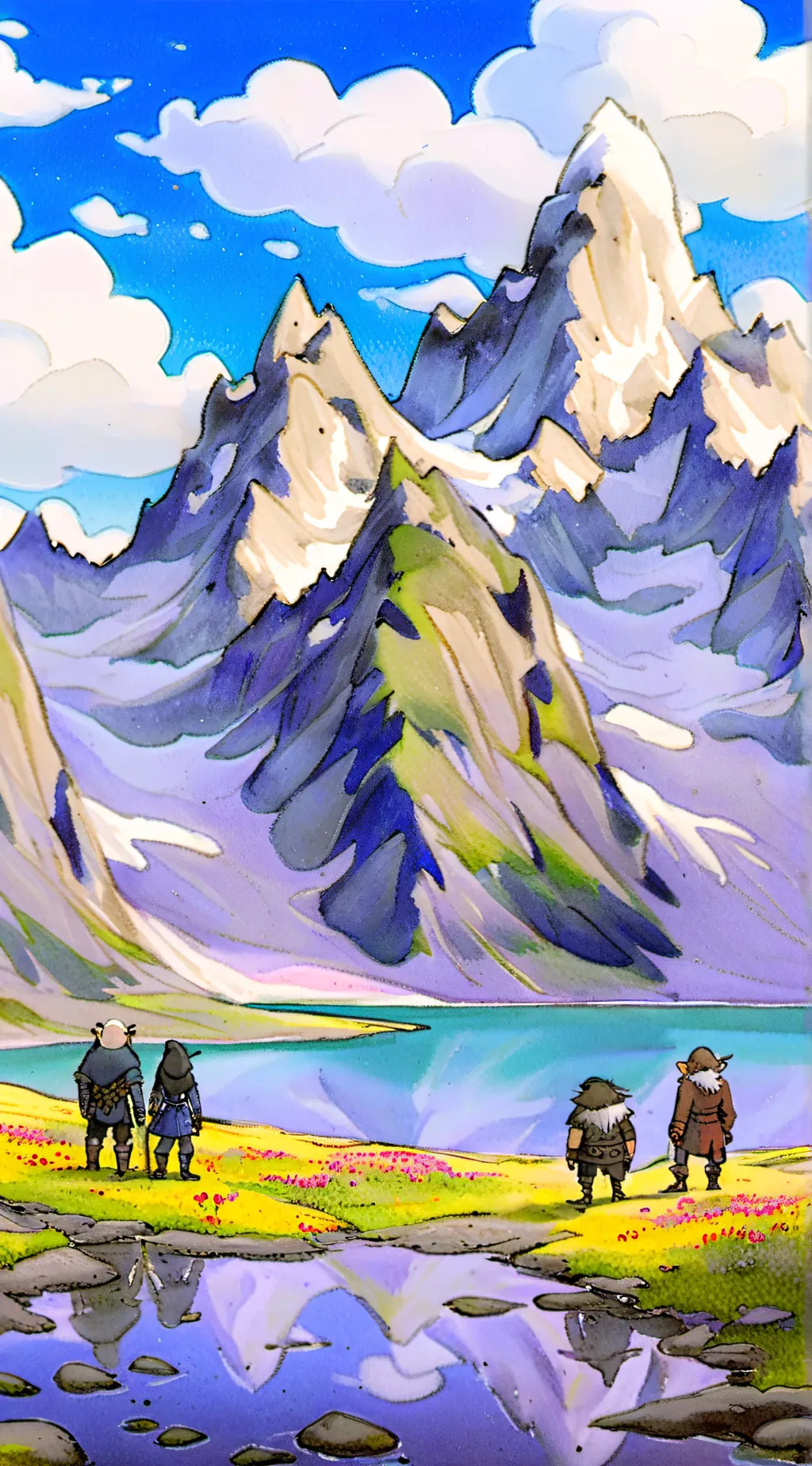 ai character: silver lining background