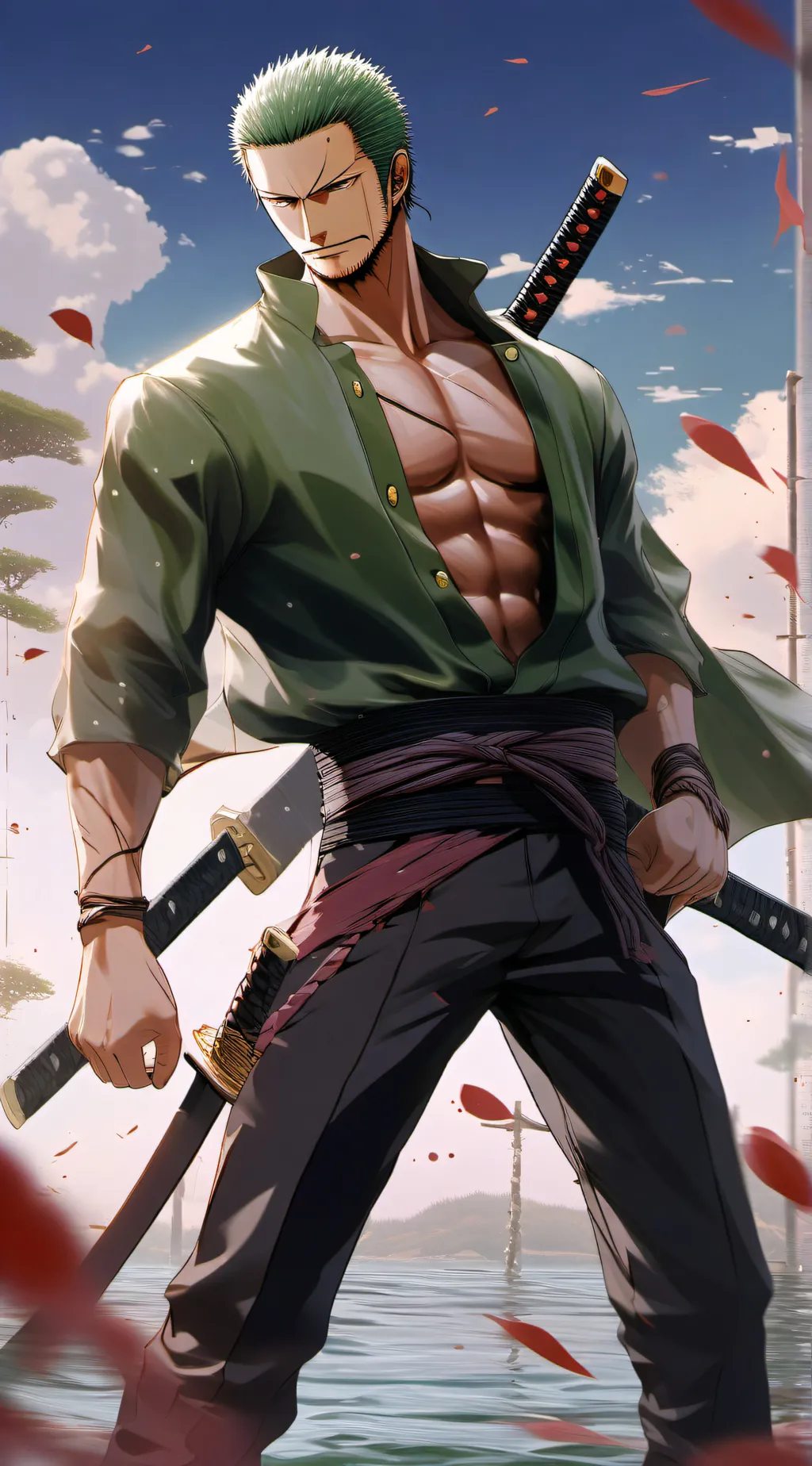 ai character: Roronoa Zoro background