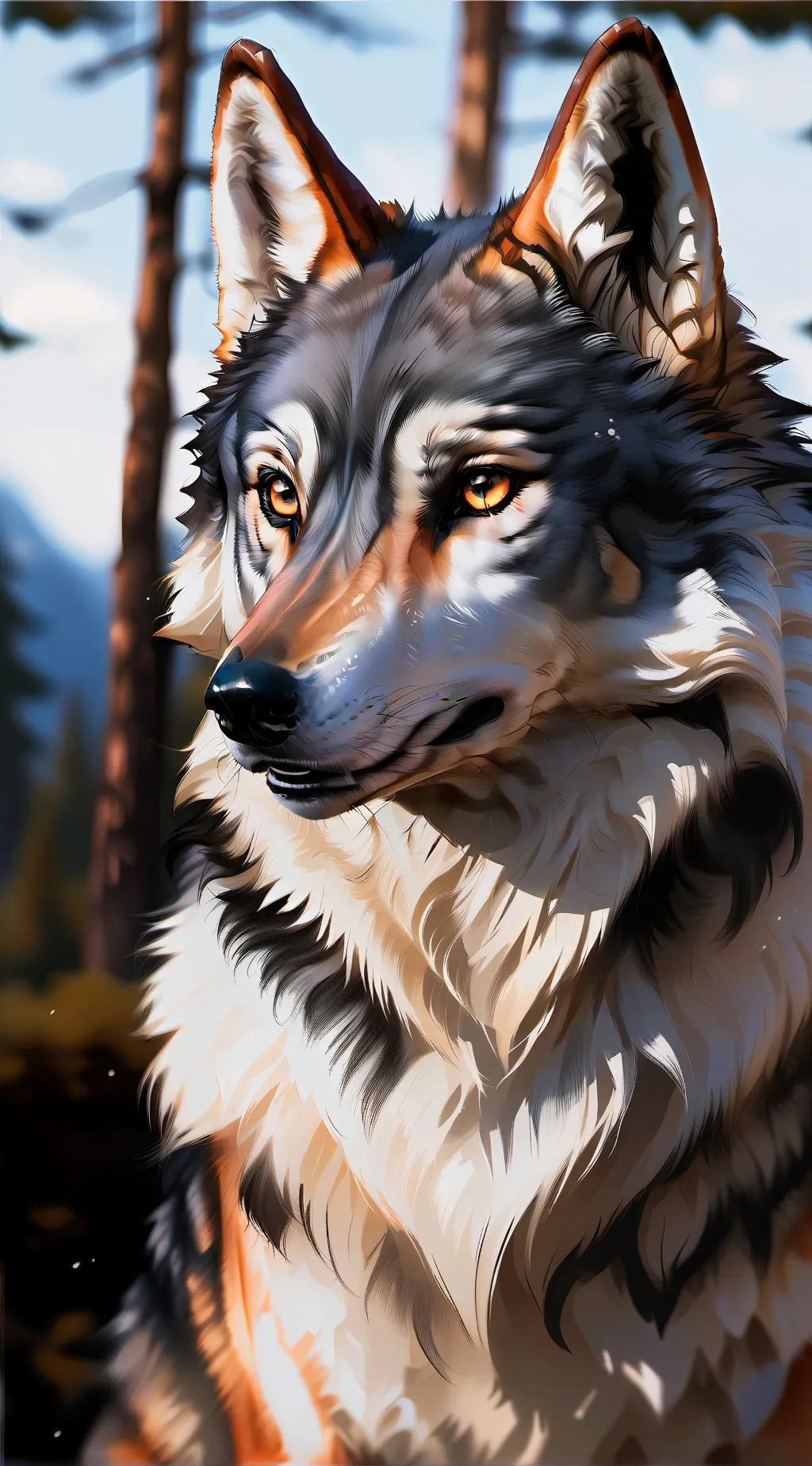 ai character: Zoo Wolf ~ background