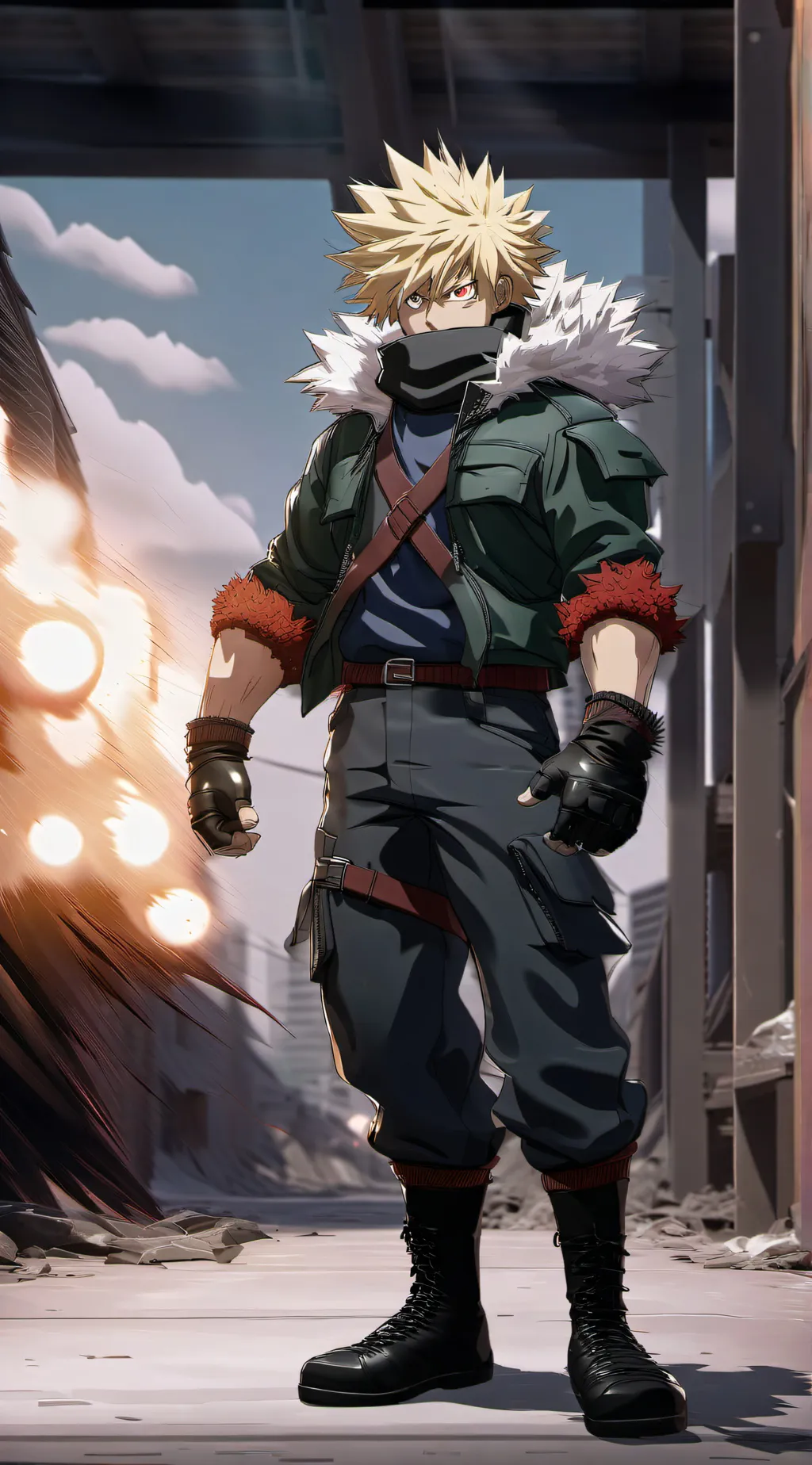 ai character: Katsuki bakugo background