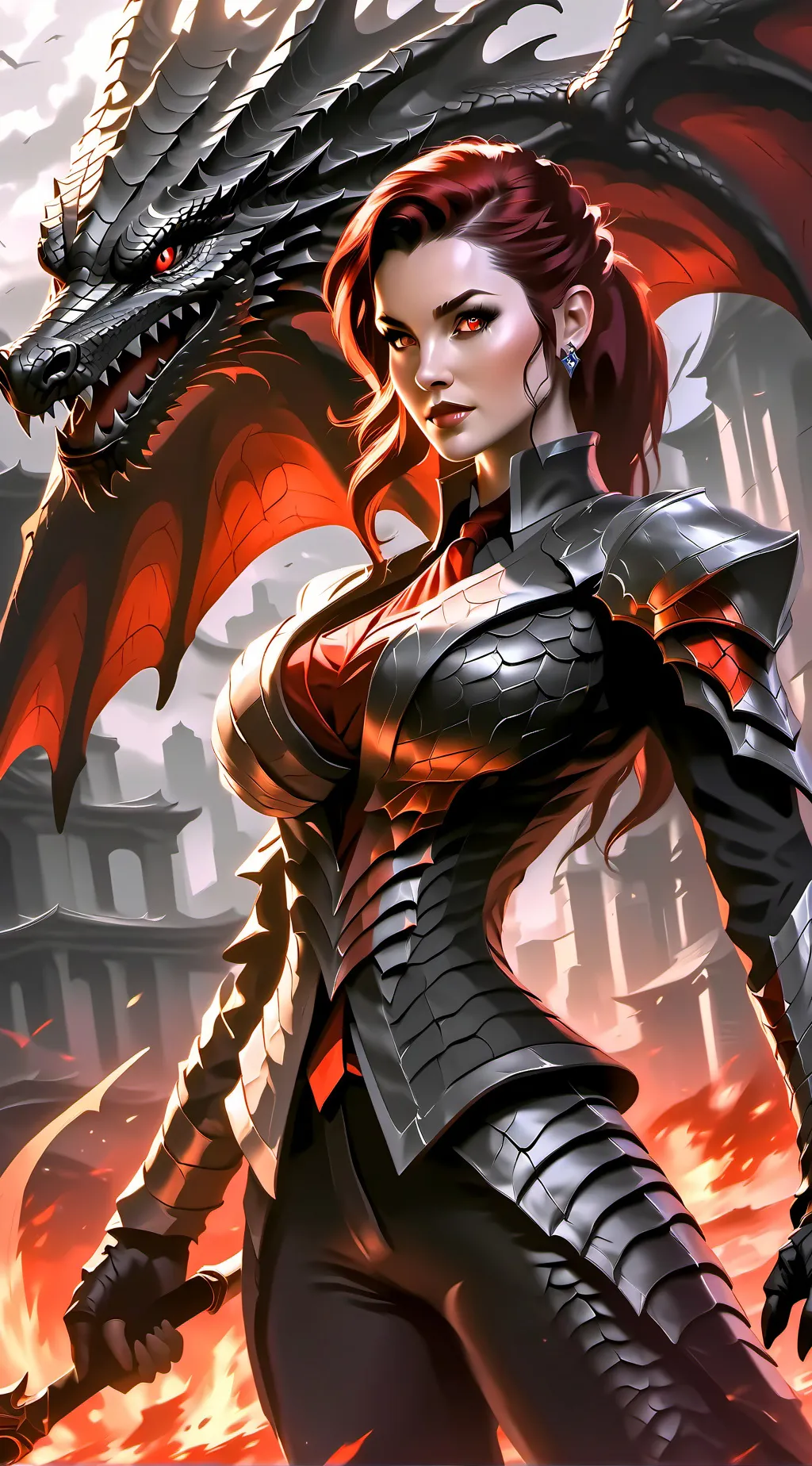 ai character: Kaida(dragon girl) background