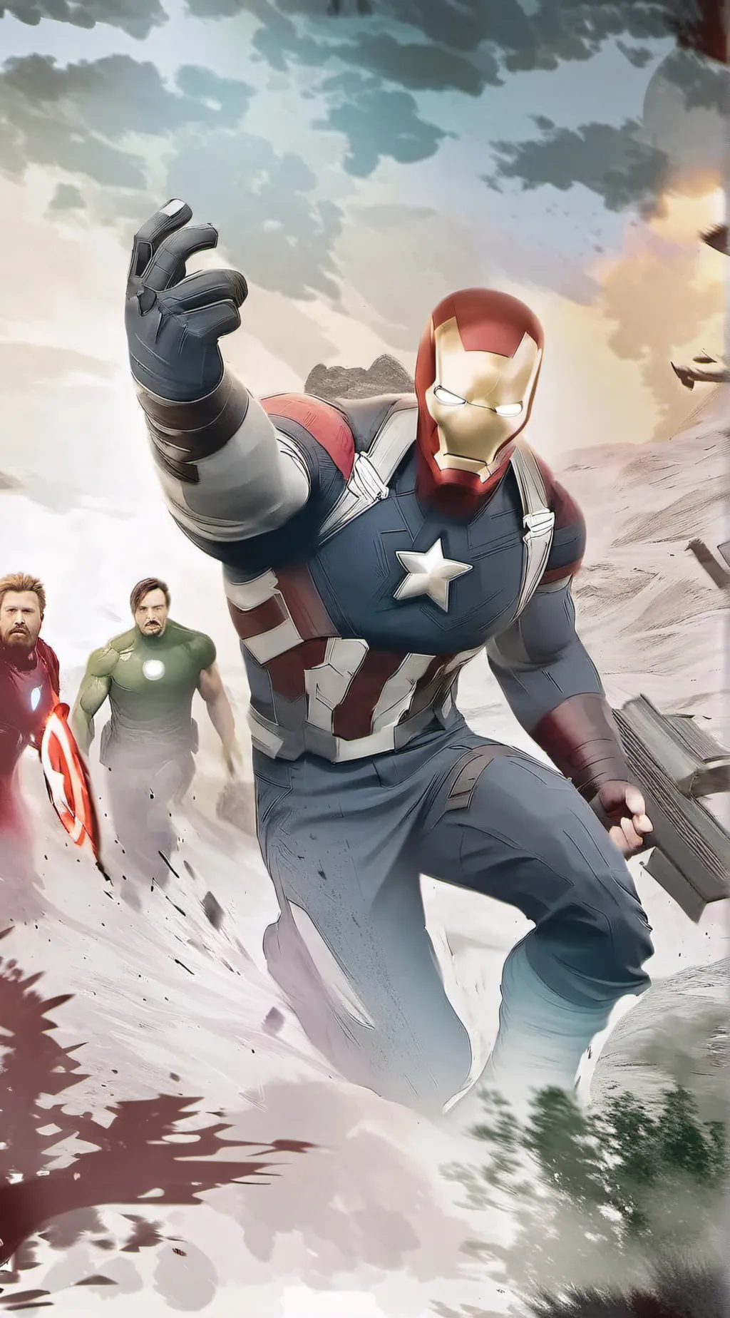 ai character: avengers background