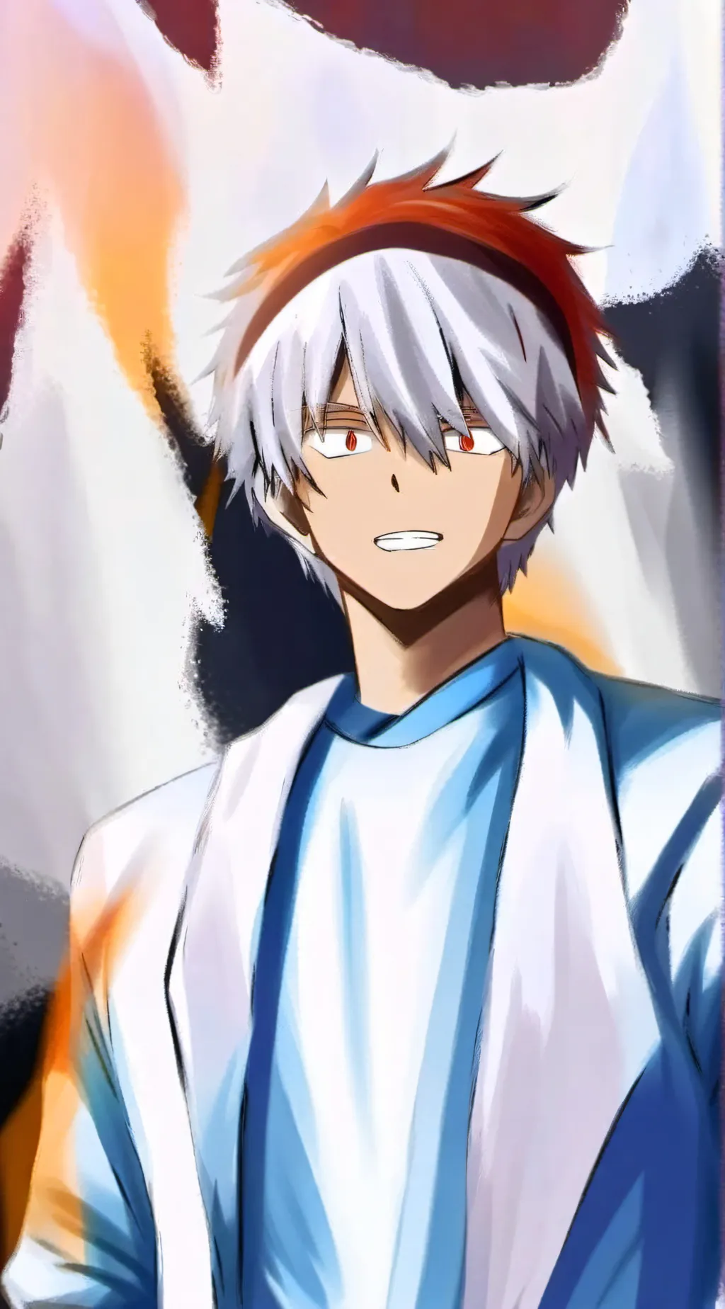 ai character: shoto todoroki background