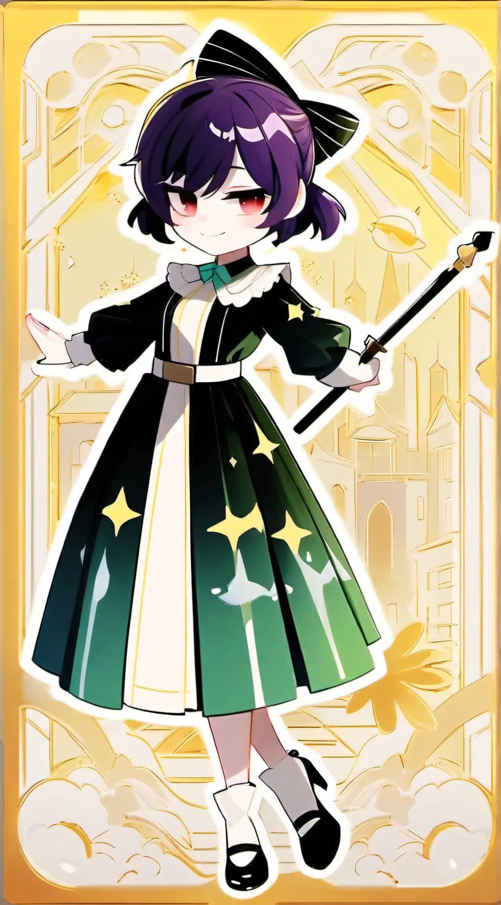 ai character: Uzi but sus background