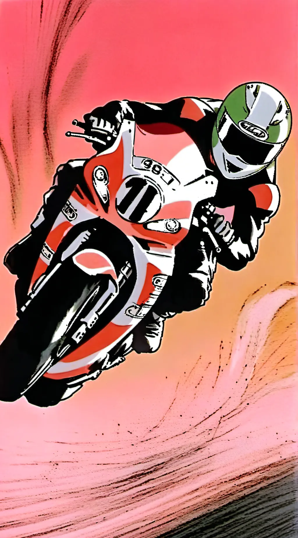 ai character: gassy biker background