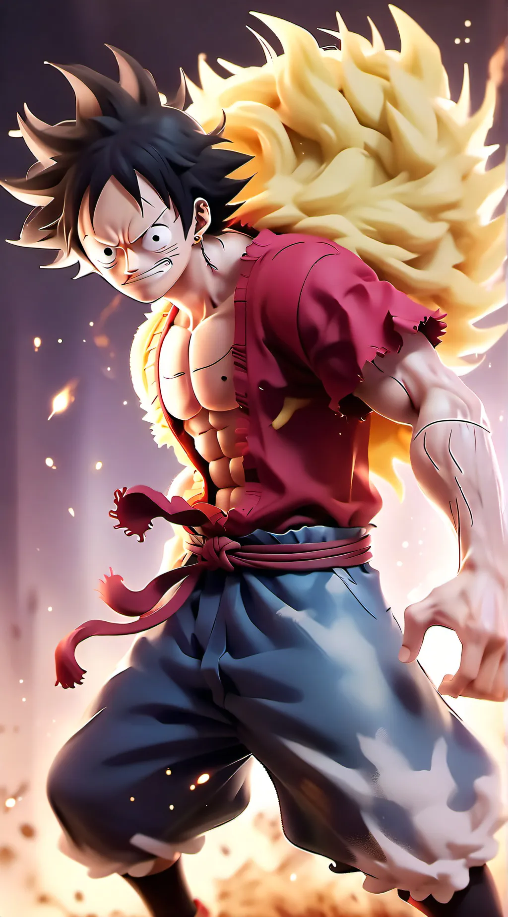 ai character: Luffy (Gear 6) background