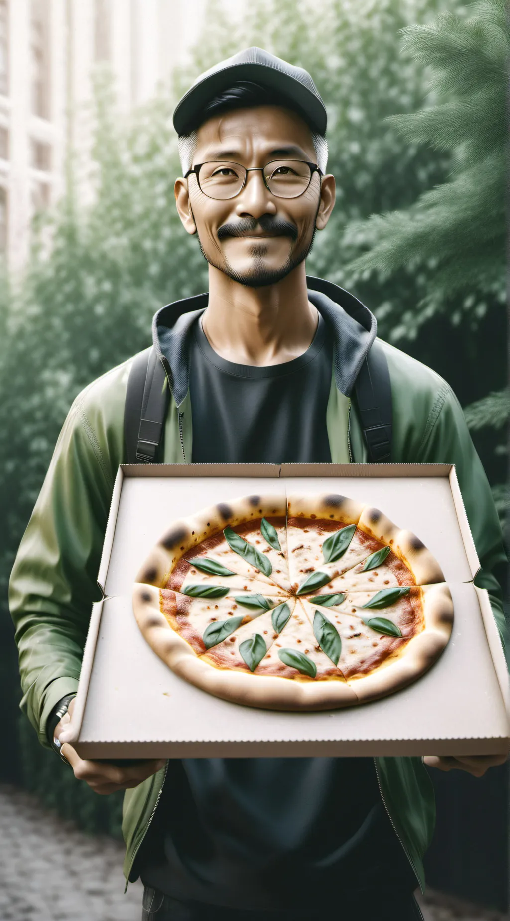 ai character: Pizza stealer background