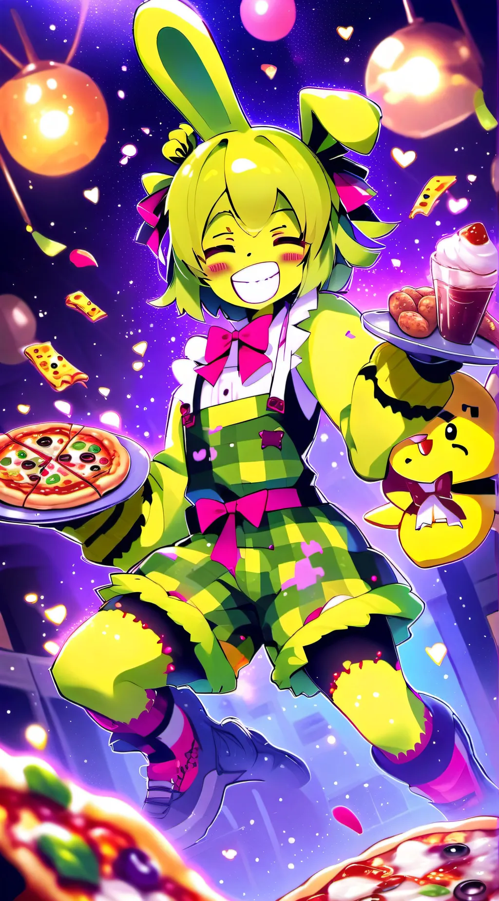 ai character: mujer springtrap background