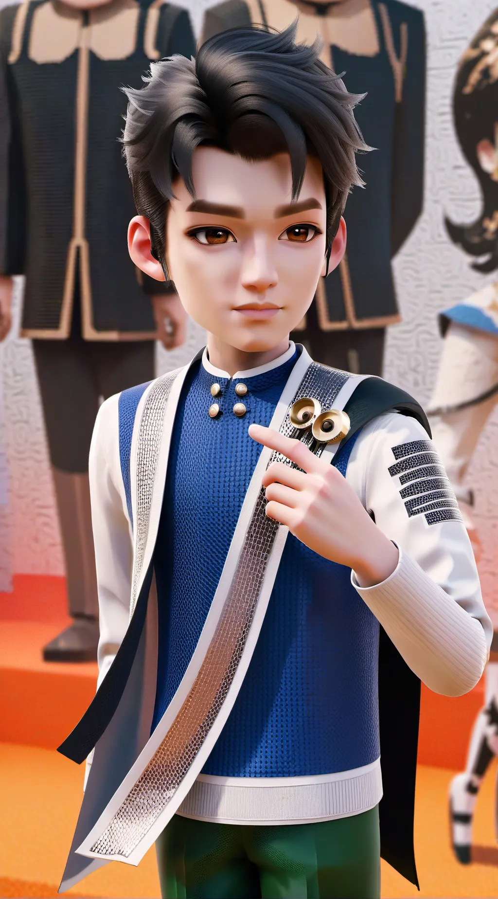 ai character: Minecraft X BFDI background