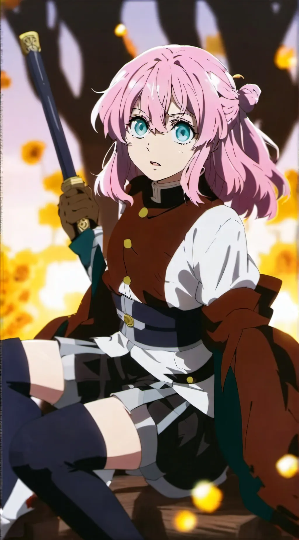 ai character: Mitsuri  Kanroji background
