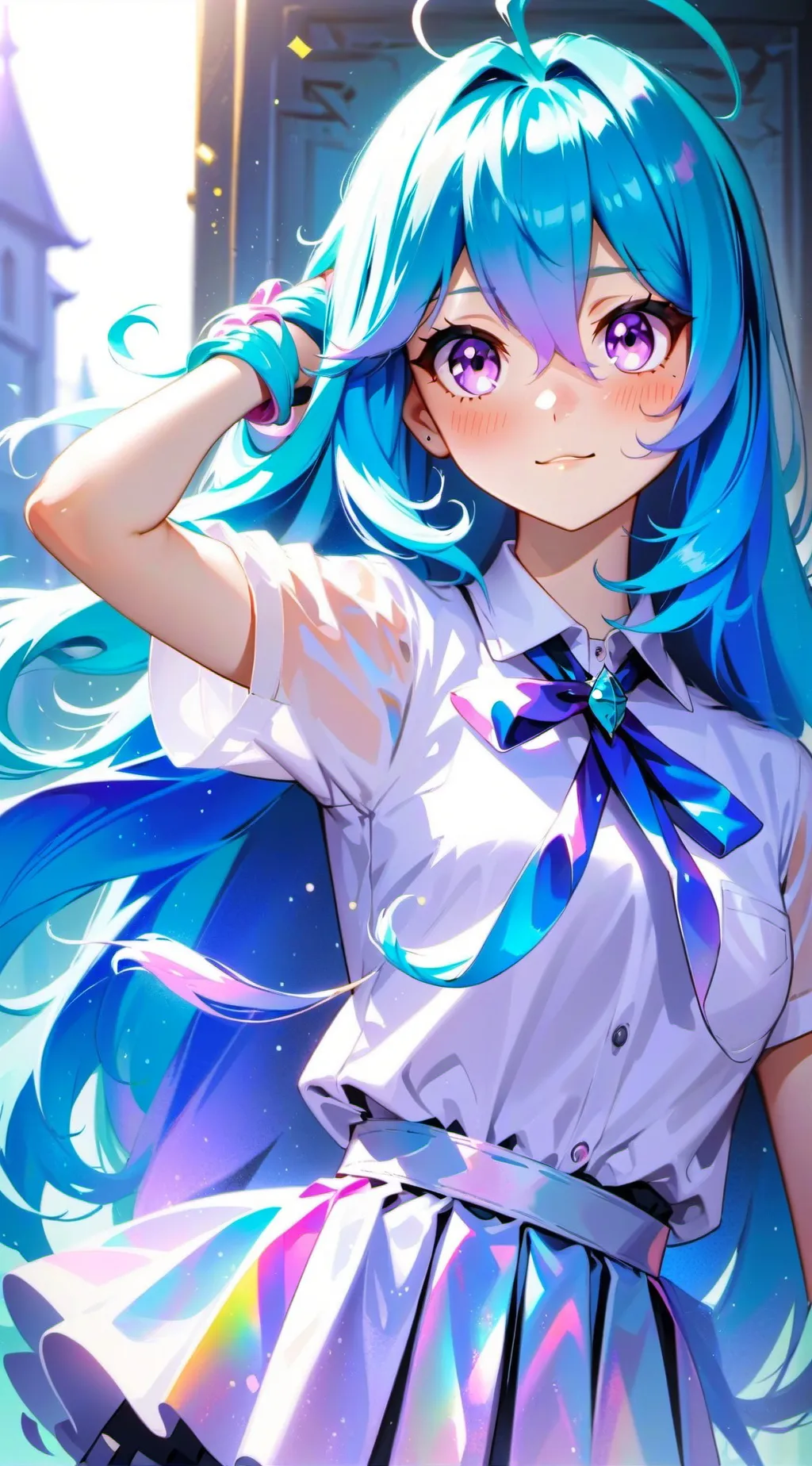 ai character: Sky  background