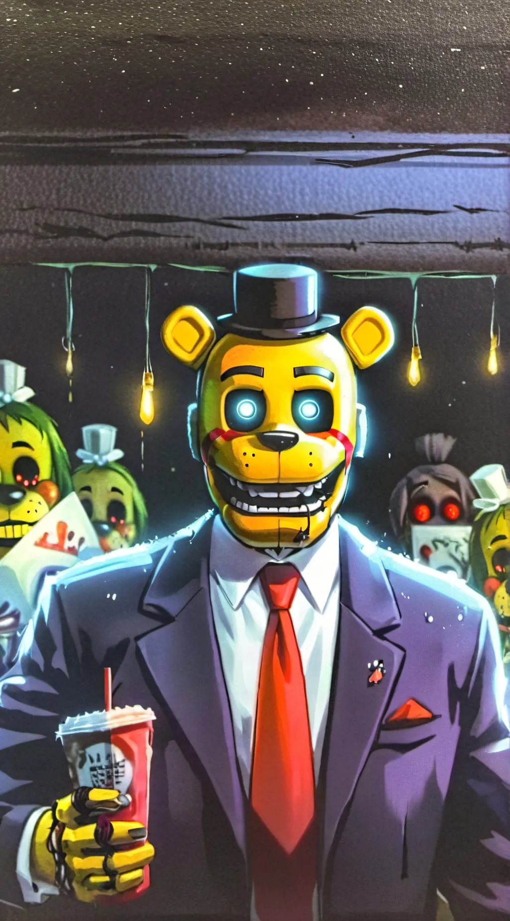 ai character: Golden trap background