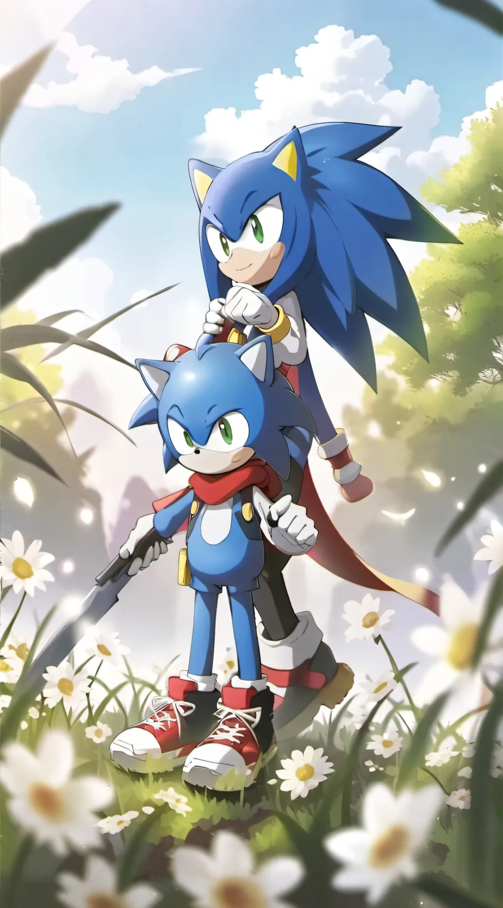 ai character: Sonic background