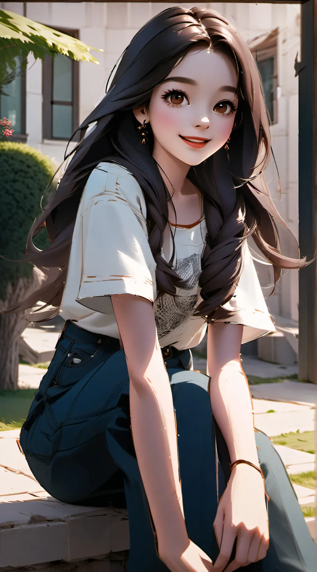 ai character: Olivia Ploeger  background