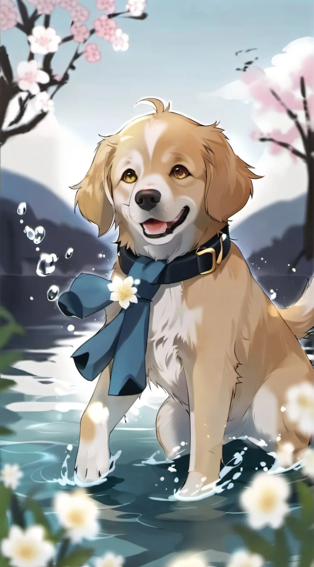 ai character: 💗Berry🐾  background