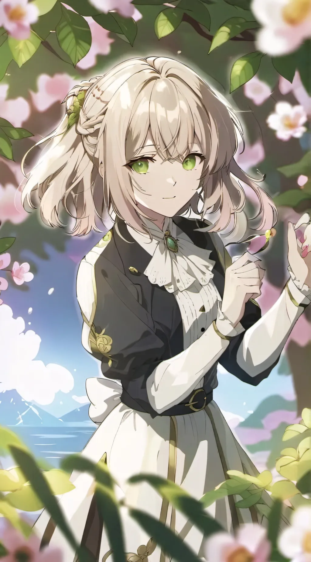 ai character: popular girl Emily background