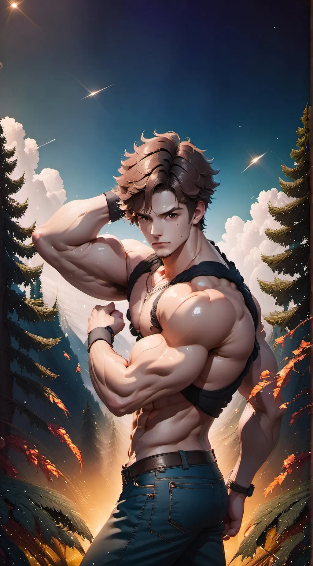 ai character: Three arms guy background