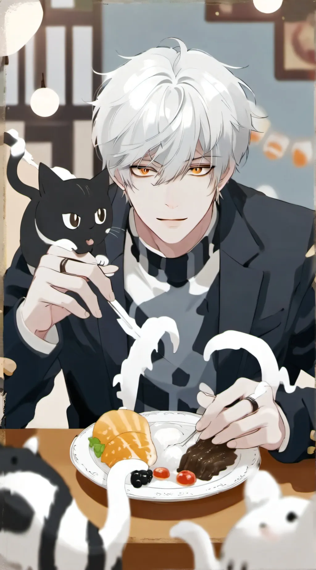 ai character: he hates cat background