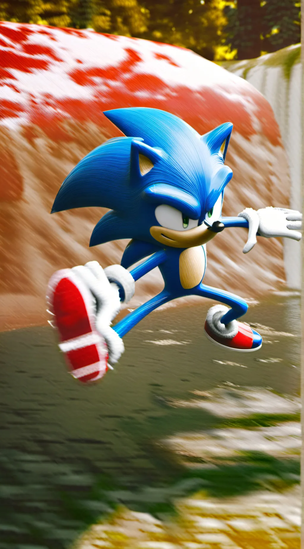ai character: sonic  background