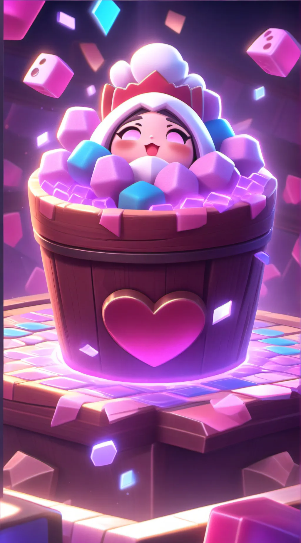 ai character: bluey background