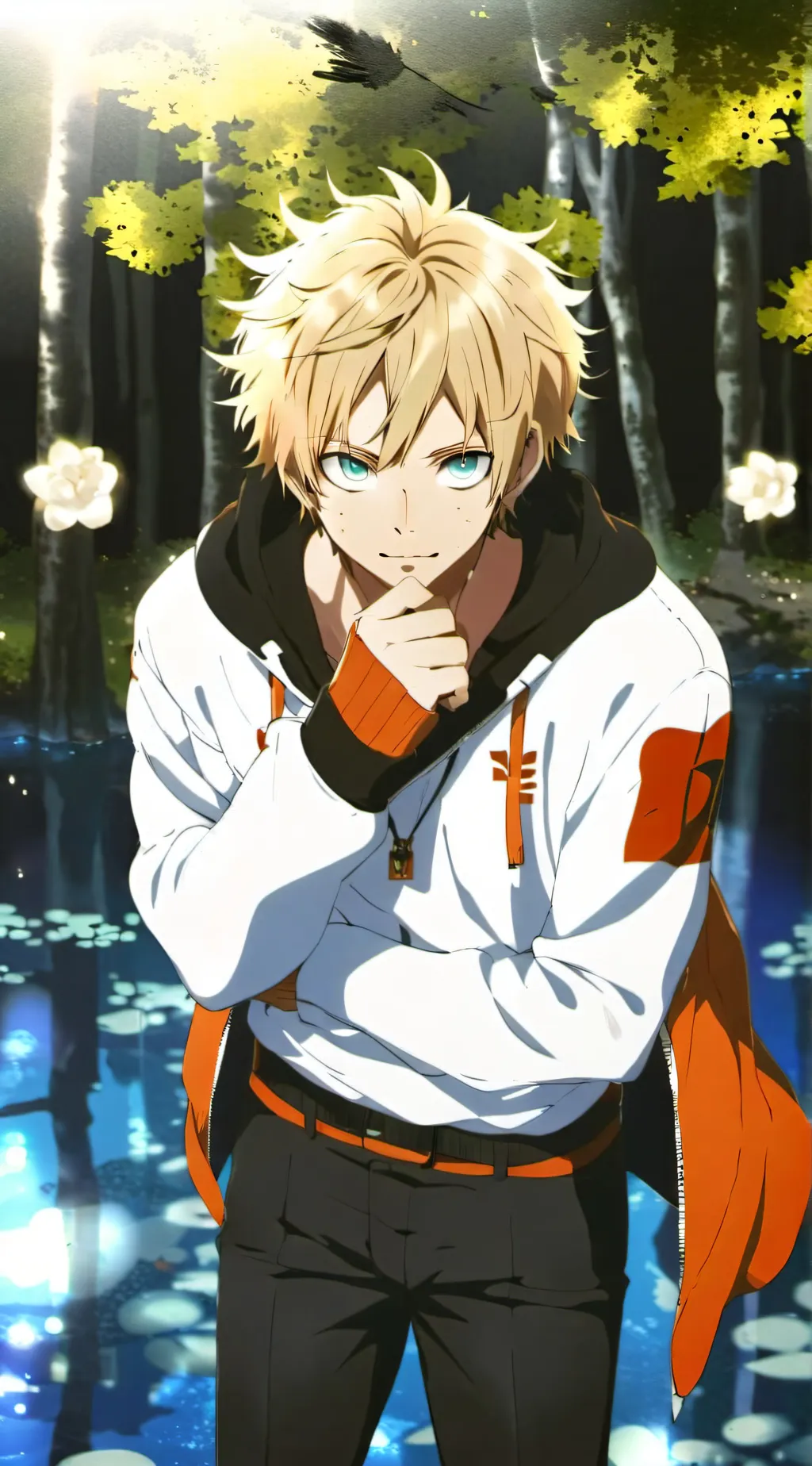 ai character: Bakugo and others background