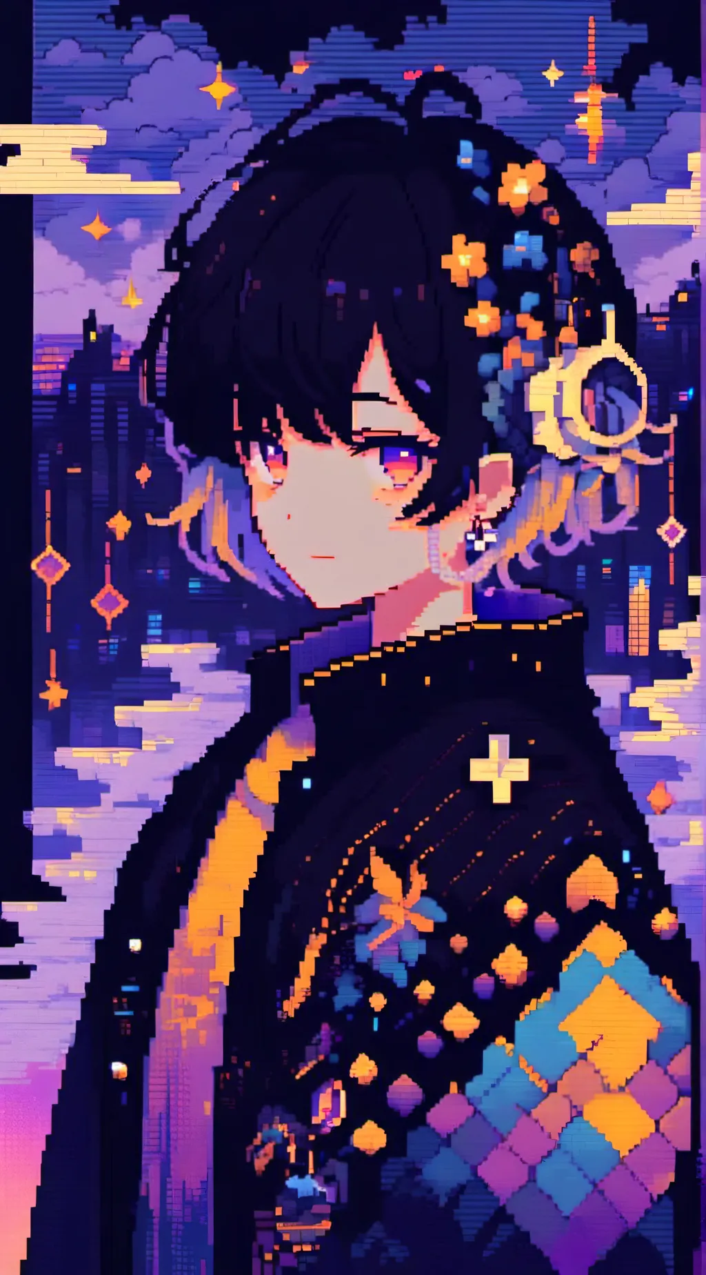 ai character: 💟~Violet~💟 background