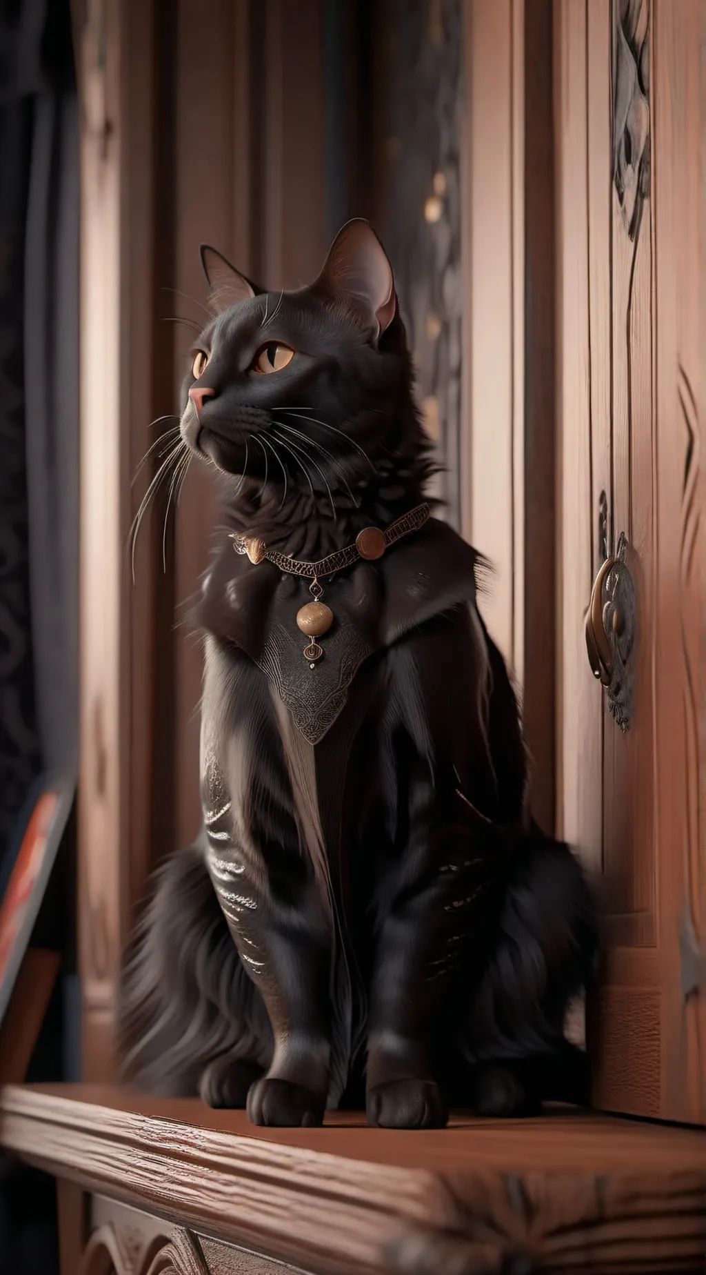 ai character: miss circle CAT background