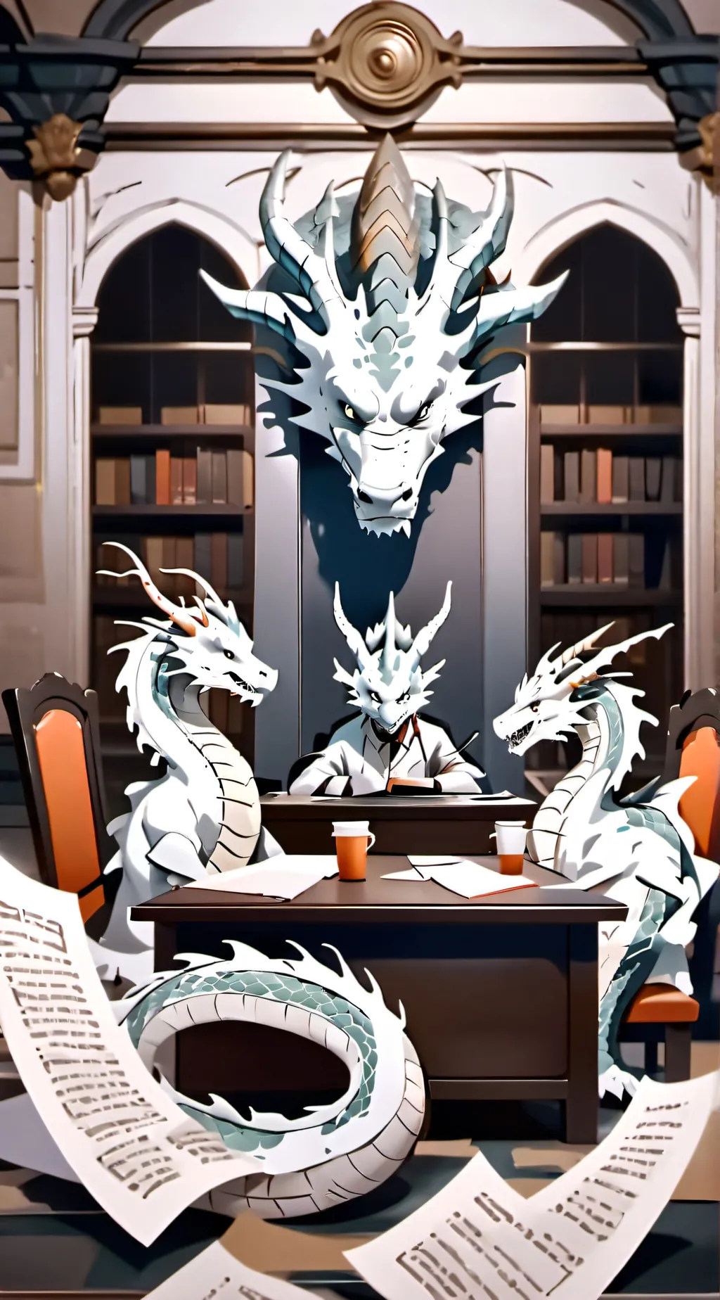 ai character: Dragon meeting background