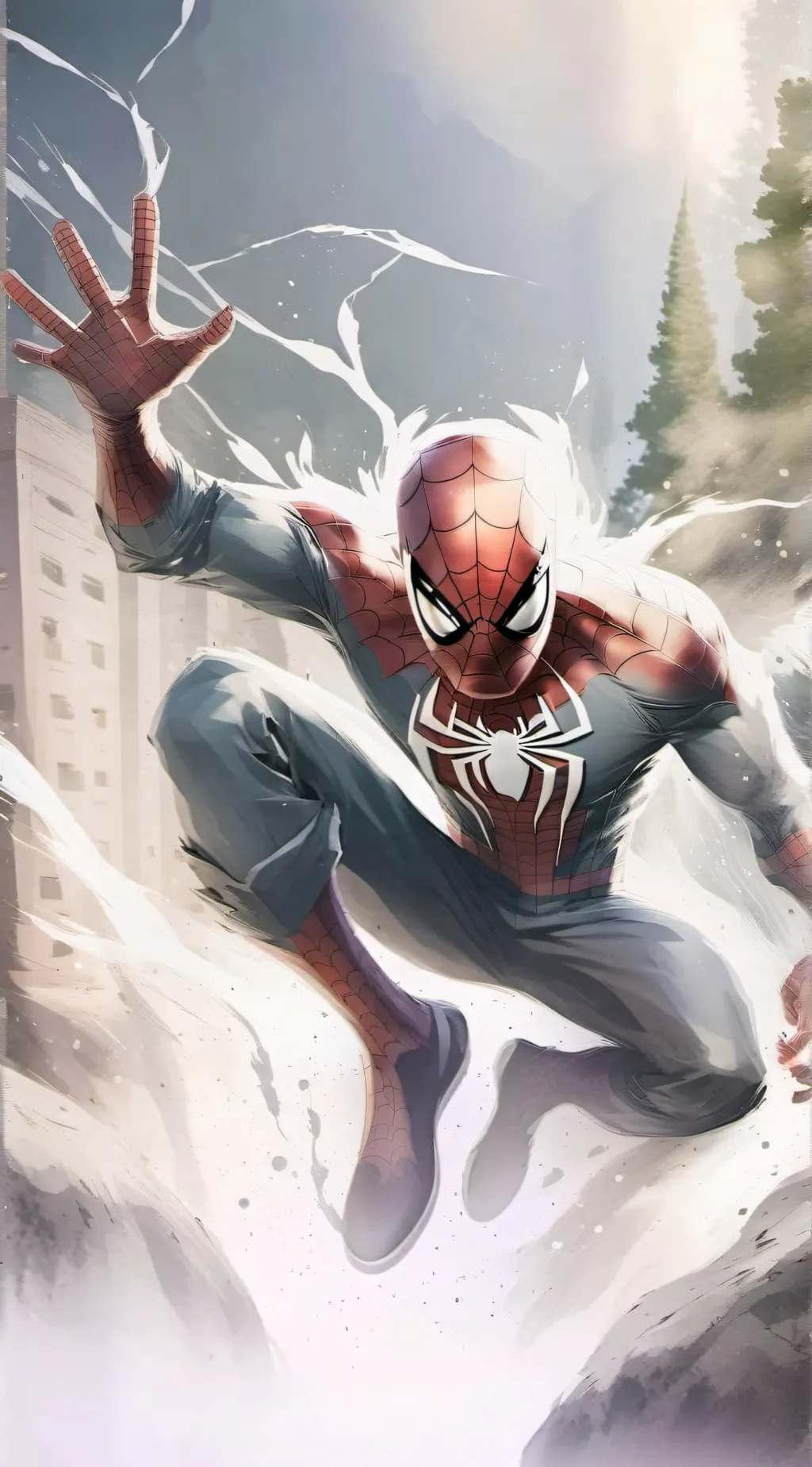 ai character: spiderman(school) background