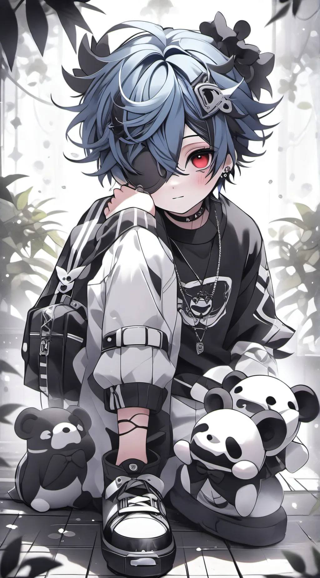 ai character: Sally Face  background